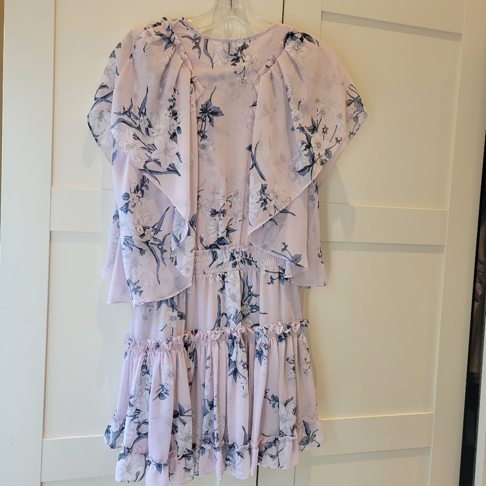 Misa Los Angeles Lulla Floral Print Midi Flutter Sleeves Dress - Picture 11 of 12